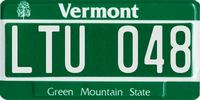 VT license plate LTU048