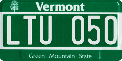 VT license plate LTU050