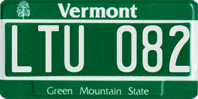 VT license plate LTU082
