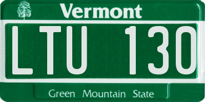VT license plate LTU130