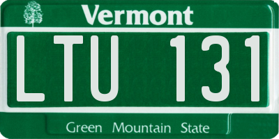 VT license plate LTU131