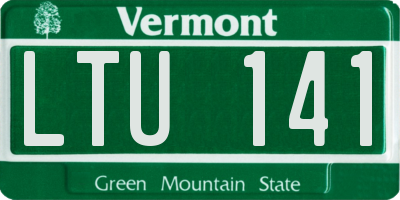 VT license plate LTU141