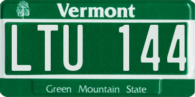 VT license plate LTU144