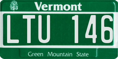 VT license plate LTU146