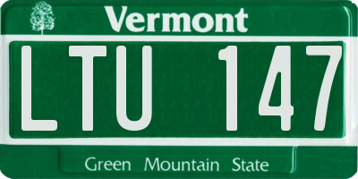 VT license plate LTU147