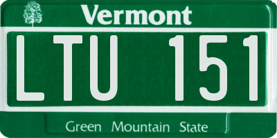 VT license plate LTU151