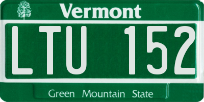 VT license plate LTU152