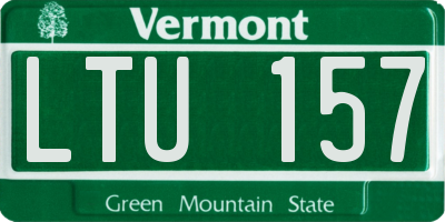 VT license plate LTU157