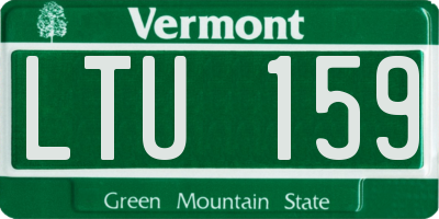 VT license plate LTU159