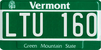 VT license plate LTU160