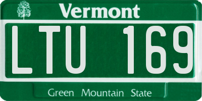 VT license plate LTU169