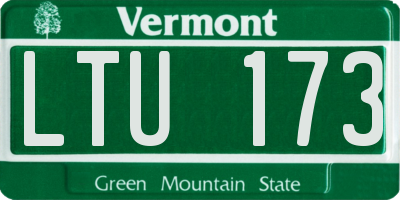 VT license plate LTU173