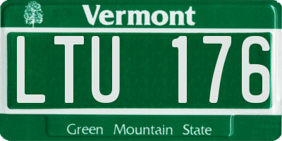 VT license plate LTU176