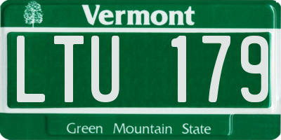 VT license plate LTU179