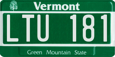 VT license plate LTU181