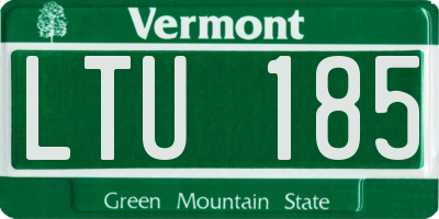 VT license plate LTU185