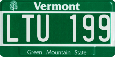 VT license plate LTU199