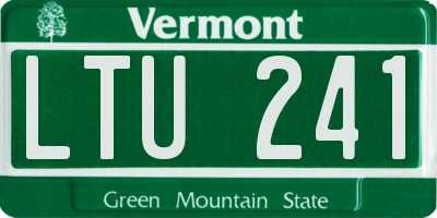 VT license plate LTU241