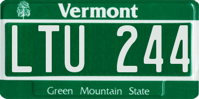 VT license plate LTU244