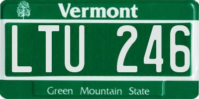 VT license plate LTU246