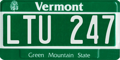 VT license plate LTU247