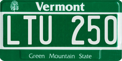 VT license plate LTU250