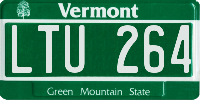 VT license plate LTU264