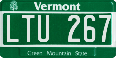 VT license plate LTU267
