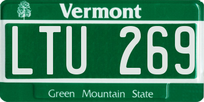 VT license plate LTU269