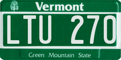 VT license plate LTU270