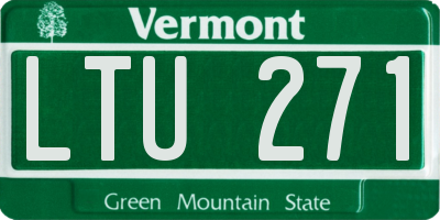 VT license plate LTU271