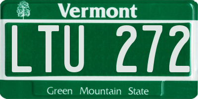 VT license plate LTU272