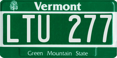 VT license plate LTU277