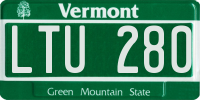 VT license plate LTU280