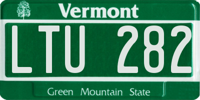 VT license plate LTU282