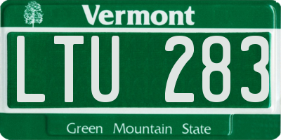 VT license plate LTU283