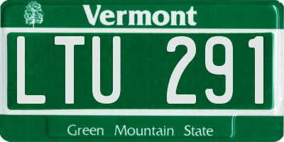 VT license plate LTU291
