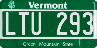 VT license plate LTU293