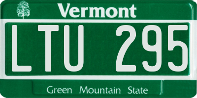 VT license plate LTU295