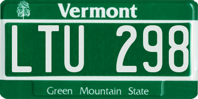 VT license plate LTU298