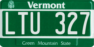 VT license plate LTU327