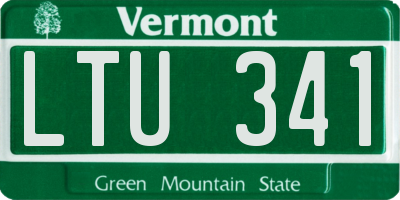 VT license plate LTU341