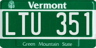 VT license plate LTU351