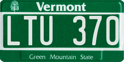 VT license plate LTU370
