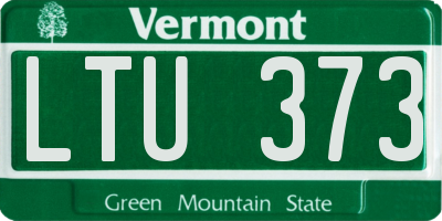 VT license plate LTU373