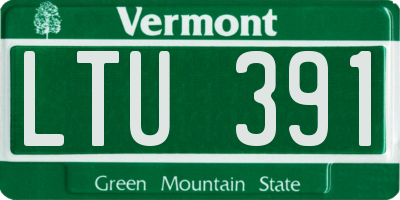 VT license plate LTU391