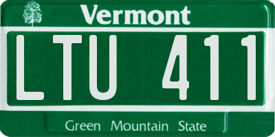 VT license plate LTU411