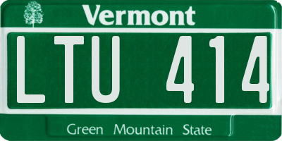 VT license plate LTU414