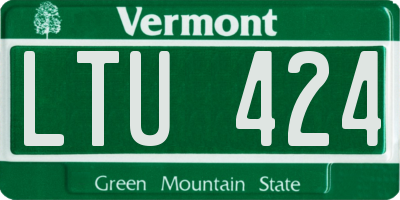 VT license plate LTU424