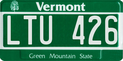 VT license plate LTU426